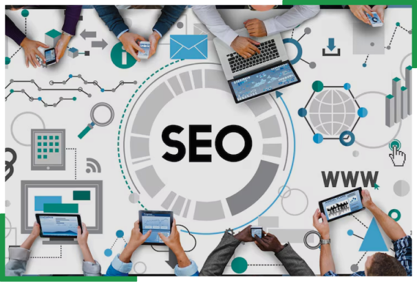 SEO concept illustration highlighting offshore digital marketing, search engine optimization services USA