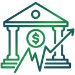 Icon representing banking and capital marketing